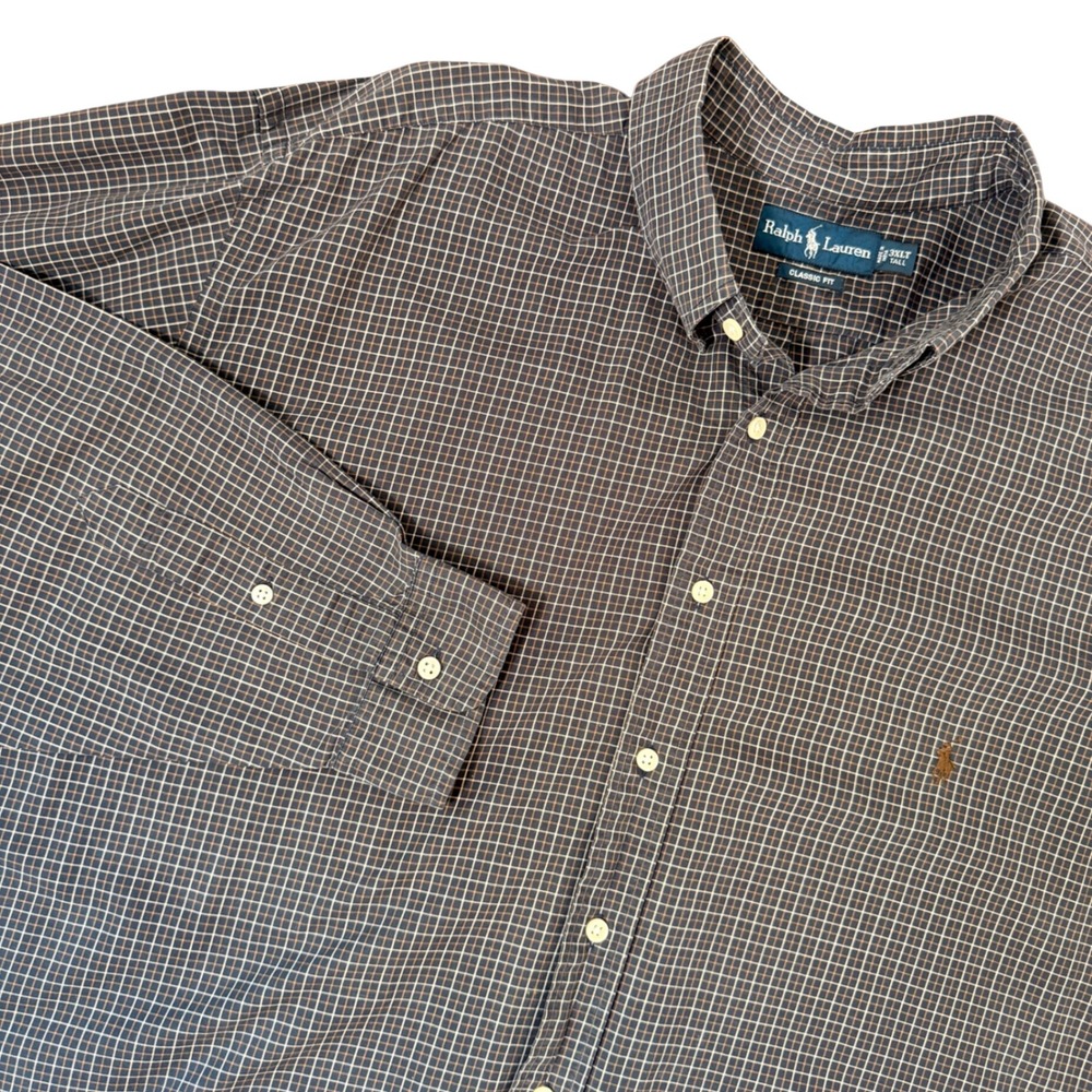 Ralph Lauren Classic Fit Long Sleeve Button Down Shirt 3XLT Big & Tall Collared